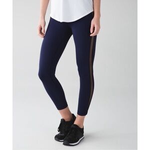 Lululemon. High Times Pant. Wing Mesh. Deep Navy. Size 8